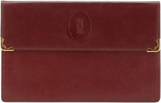 Cartier Pre-owned Clutches, female, Red, Size: ONE SIZE Pre-owned Leather Clutch