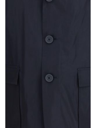 Thom Browne Packable Logo Print Jacket - Navy
