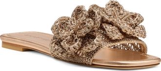 Stuart Weitzman Lotus Slide Sandal in Silver/Light Gold at Nordstrom, Size 6.5