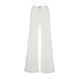Seafarer Wide Trousers, female, White, Size: W31 White Patch Pocket Jeans for Women