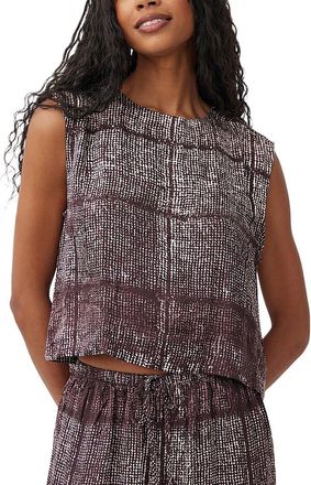 Bella Dahl Boxy Button Back Silk-Blend Top