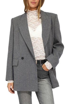 Belle & Bloom Big Brother Talk Double Breasted Blazer in Blue at Nordstrom, Size X-Small