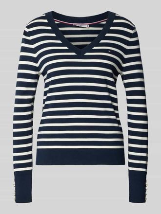 Tommy Hilfiger Regular Fit Pullover aus Baumwoll-Mix in Marine, Gr&ouml;&szlig;e XL