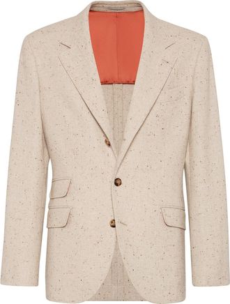 Brunello Cucinelli Diagonal twill unconstructed blazer in Buff at Nordstrom, Size 48 It