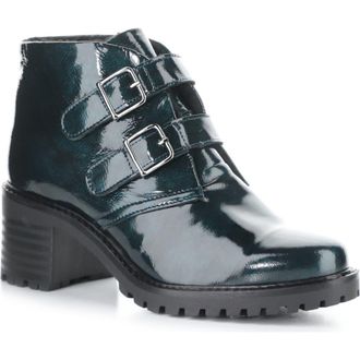 Bos. & Co. Issey Bootie in Dk Green Machado Pat at Nordstrom Rack, Size 6-6.5Us / 37Eu