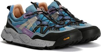 Flower Mountain Unisex Iwano Suede/Nylon Black/Blue Trainers - Size EU 36
