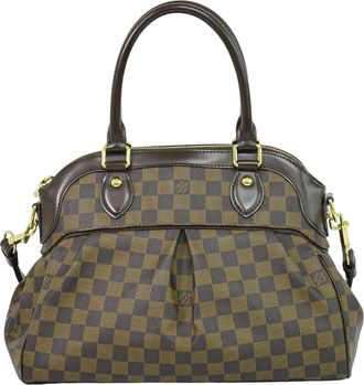 Louis Vuitton Trevi Handbag Damier Brown Canvas Handbag (Pre-Owned)