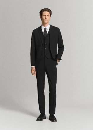 Mango Gilet completo Par&iacute;s slim-fit nero - Uomo - 46 - MANGO MAN