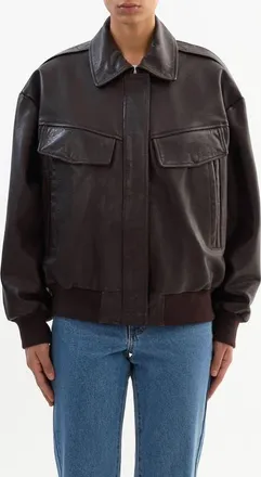 LaMarque TREVANNA | Leather Bomber Jacket in Oxblood at Nordstrom, Size Xx-Small
