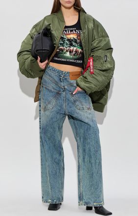 VETEMENTS Top With Print, Womens, Black