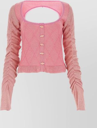 Cormio elena sweater with cut-out detail and flounces