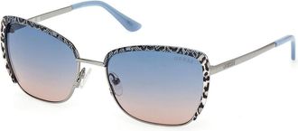 Guess GU00218 10W Womens Sunglasses Silver Size 57