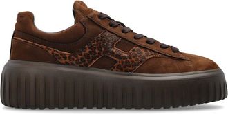 Hogan H-Stripes Platform Trainers - female - Hogan - Sneakers - Brown - 4 1/2 UK - Shoes