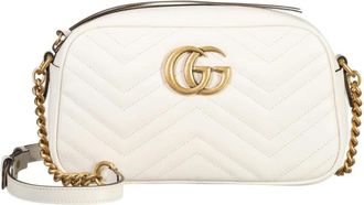 Gucci GG Marmont Shoulder Tas - Dames - Schoudertassen - Wit - ONE Size - Leer - Tassen