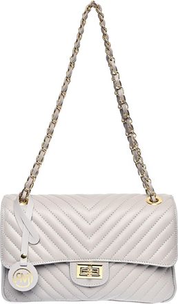 Roberta M Grijs Rundleer Tas