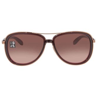 Oakley Split Time Red Gradient Pilot Ladies Sunglasses OO4129 412902 58