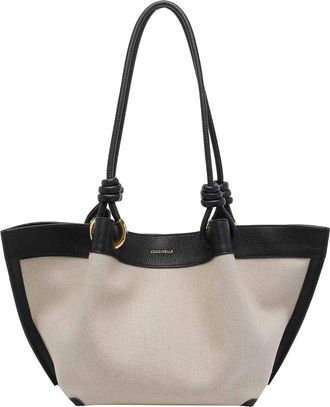 Coccinelle Beige Medium Finn Shoulder Bag