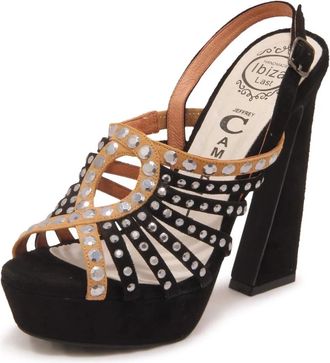 Jeffrey Campbell Verbira-St Sandaal - Dames - Sandalen met hakken - Zwart - 38 EU - Su&egrave;de - Schoenen