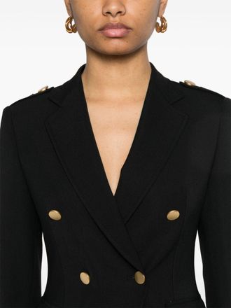 Tagliatore Double-Breasted Wool Blazer - Black