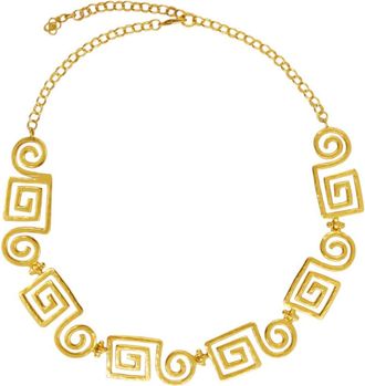 Ottoman Hands Megara Geometric Spiral Necklace in Brass at Nordstrom
