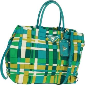 Prada Pre-owned Handbags, female, Multicolor, Size: ONE SIZE Pre-owned Nylon Handbag
