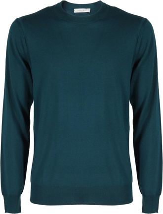 Paolo Pecora Ronde Hals Trui - Heren - Ronde hals truien - Blauw - S - Truien & Vesten