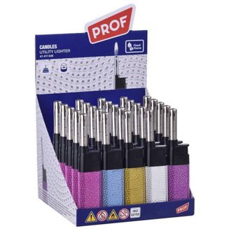 Trade Shop Trade Shop Traesio - Set 50pezzi Accendigas Accendi Gas a Fiamma Canna Corta Shiny Brillanti 41411646