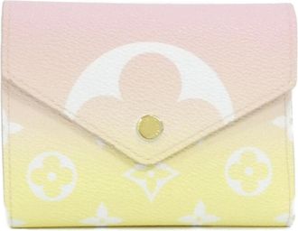 Louis Vuitton Rose Coated Canvas Wallet (Tri-Fold) (Pre-Owned)