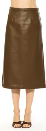 Alexia Admor ISLA MIDI SKIRT in Camel at Nordstrom, Size 10