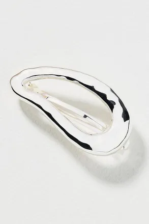Ettika Liquid Wave Silver Hair Barrette