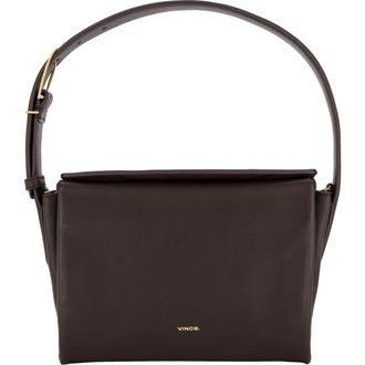 Vince Sidney Boxy Nappa Leather Shoulder Bag in Cacao at Nordstrom