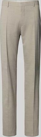 HUGO BOSS Regular Fit Anzughose mit Schurwoll-Anteil Modell Leon in Sand, Gr&ouml;&szlig;e 102