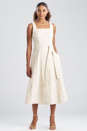 Natori Spiral Embroidery Square Tank Dress in Natural at Nordstrom, Size 10