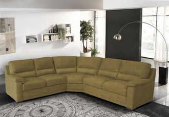 Egoitaliano Ecksofa »Doris, modernes Designerecksofa in hochwertigen Microfaserqualitäten« edle Detailverarbeitung, wahlweise fleckenabweisend oder in Lederoptik