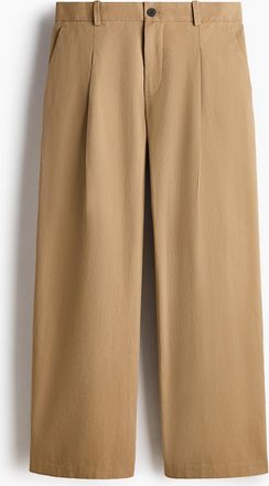 H&M Elegante Hose in Loose Fit - Beige