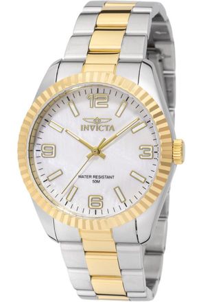 Invicta Specialty 49750 Dameshorloge - Quartz Uurwerk - Roestvrij Staal met Parelen Wijzerplaat - 38 mm