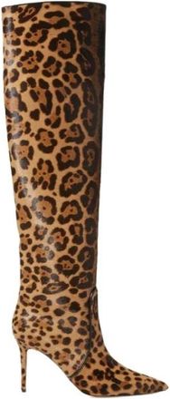 Scarosso Carra Boots - Dames - Laarzen met Hak - Bruin - 35 EU - Leer - Schoenen