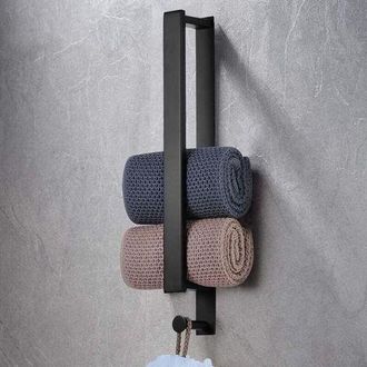 OEM Toallero De Ba&ntilde;o, Soporte De Pared Autoadhesivo Para Toallas, Barra Para Toallas De Acero Inoxidable 304, Para Ba&ntilde;o Y Cocina, 40 Cm (negro)