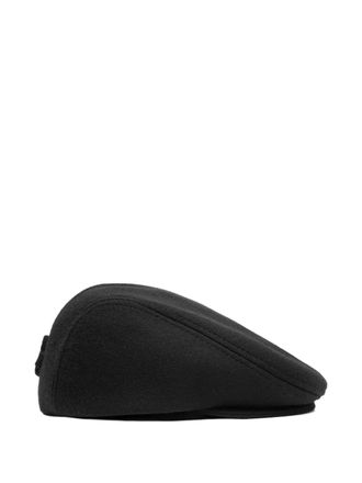 Ruslan Baginskiy Ivy monogram-embellished beret - women - Wool/Cotton - S/M - Black