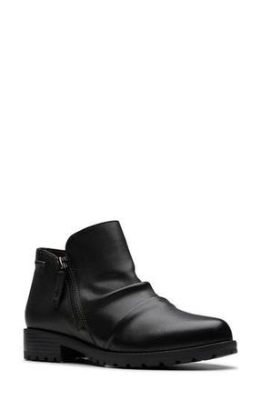 Clarks Nissini Top Waterproof Leather Ankle Boot in Black Leather at Nordstrom Rack, Size 9.5