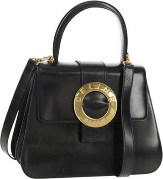 Celine Pre-owned Handbags, female, Black, Size: ONE SIZE Pre-owned Vintage Leather Handbag