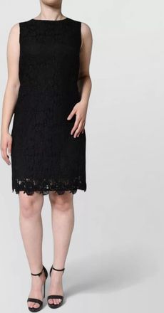 Dolce & Gabbana floral lace sleeveless knee-length dress