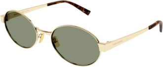 Saint Laurent SL 692 Zonnebril - Dames - Zonnebrillen - Geel - 55 MM - Nylon - Accessoires