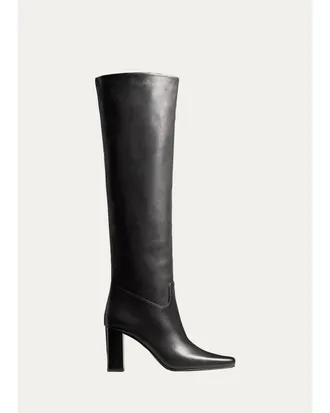 Khaite Petra 85MM Leather Knee-High Boots