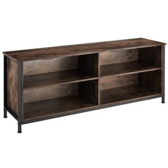 TecTake Mueble bajo estilo industrial para TV 147x41x60,5 cm madera oscura