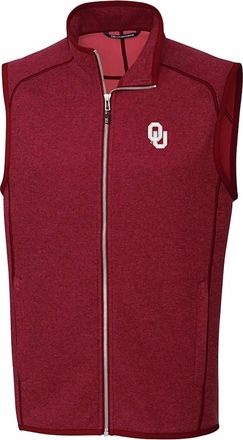 Cutter & Buck Mens Ou Mainsail Sweater-Knit Vest In Cardinal Red Heather