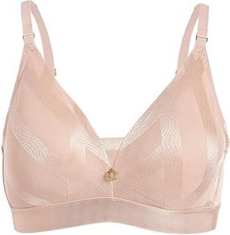 Chantelle Glaze Back Smoothing Wireless Bra Womens Bra Soft Pink : 36D, Elastane/Nylon