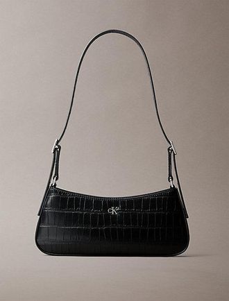 Calvin Klein Bolso De Hombro De Cocodrilo Con Monograma