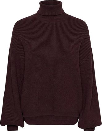 Kaffe Kaomi Turtleneck - Dames - Truien - Bruin - Maat: XS Viscose