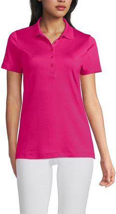 Lands End Supima Cotton Polo Shirt in Cherry Fuchsia at Nordstrom, Size Medium